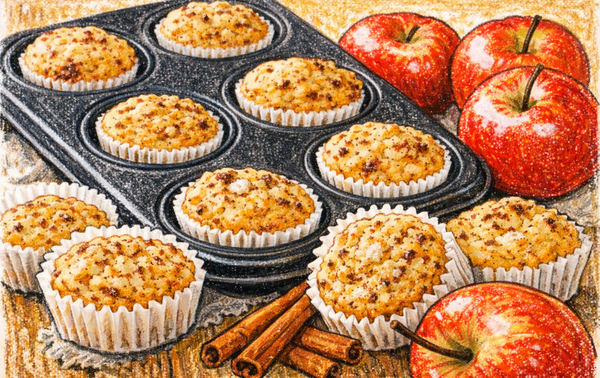 Apfel Hafer Muffins