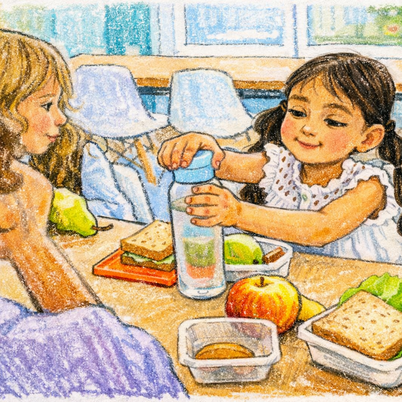 Mädchen mit gesundem Essen